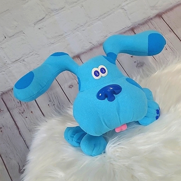 Vintage Tyco 1997 90s Mattel Blues Clues Poseable Blue Plush Stuffed Animal Nick - Picture 3 of 17